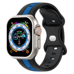 Cinturino in silicone bicolore con fibbia a farfalla, For Apple Watch Ultra 49mm