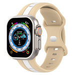 Cinturino in silicone bicolore con fibbia a farfalla, For Apple Watch Ultra 49mm