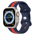 Cinturino in silicone bicolore con fibbia a farfalla, For Apple Watch Ultra 49mm