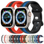 Cinturino in silicone bicolore con fibbia a farfalla, For Apple Watch Ultra 49mm