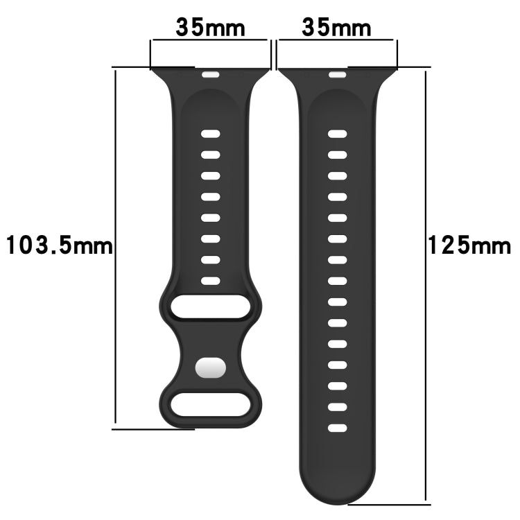 Cinturino in silicone bicolore con fibbia a farfalla, For Apple Watch Ultra 49mm