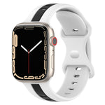Cinturino in silicone bicolore con fibbia a farfalla, For Apple Watch Series 8&7 45mm
