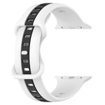 Cinturino in silicone bicolore con fibbia a farfalla, For Apple Watch Series 8&7 45mm
