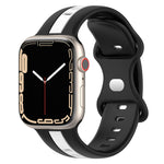 Cinturino in silicone bicolore con fibbia a farfalla, For Apple Watch Series 8&7 45mm