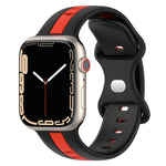 Cinturino in silicone bicolore con fibbia a farfalla, For Apple Watch Series 8&7 45mm