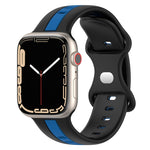 Cinturino in silicone bicolore con fibbia a farfalla, For Apple Watch Series 8&7 45mm