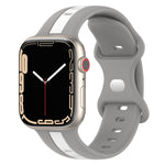 Cinturino in silicone bicolore con fibbia a farfalla, For Apple Watch Series 8&7 45mm