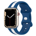 Cinturino in silicone bicolore con fibbia a farfalla, For Apple Watch Series 8&7 45mm