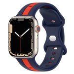 Cinturino in silicone bicolore con fibbia a farfalla, For Apple Watch Series 8&7 45mm