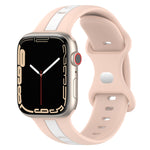 Cinturino in silicone bicolore con fibbia a farfalla, For Apple Watch Series 8&7 41mm