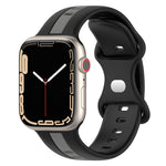 Cinturino in silicone bicolore con fibbia a farfalla, For Apple Watch Series 8&7 41mm