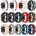 Cinturino in silicone bicolore con fibbia a farfalla, For Apple Watch Series 8&7 41mm