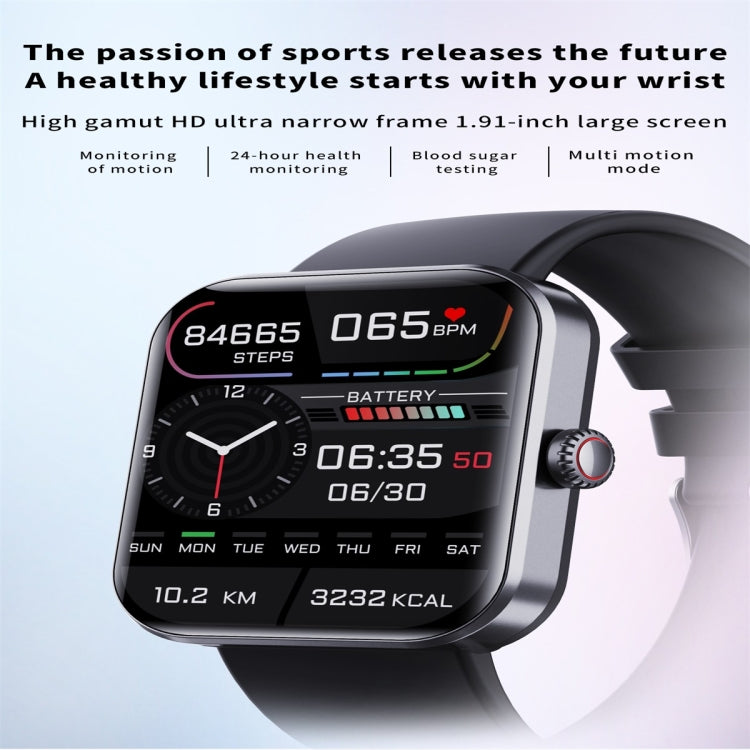 F57L Smart Watch con schermo a colori da 1,91 pollici, supporta il monitoraggio della frequenza cardiaca / monitoraggio della pressione sanguigna