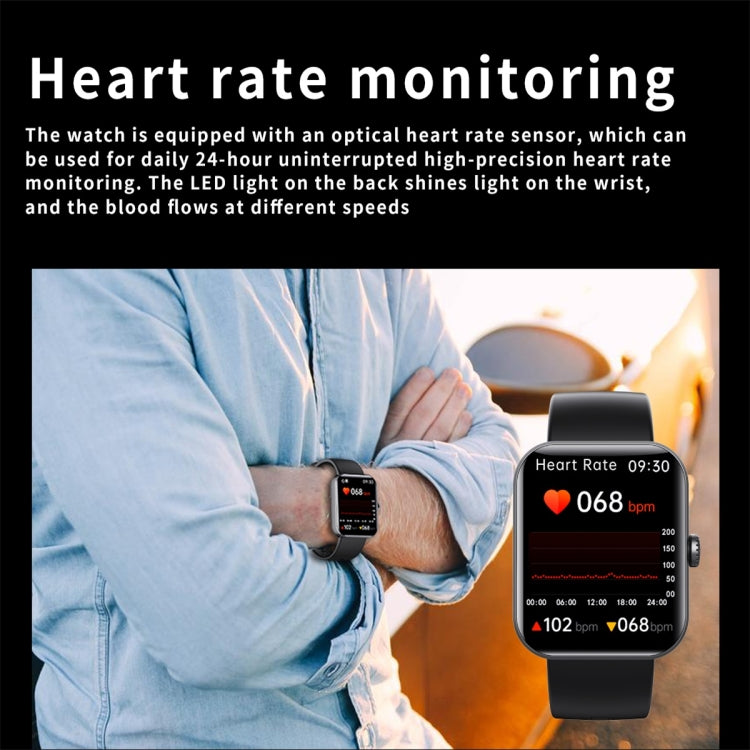 F57L Smart Watch con schermo a colori da 1,91 pollici, supporta il monitoraggio della frequenza cardiaca / monitoraggio della pressione sanguigna