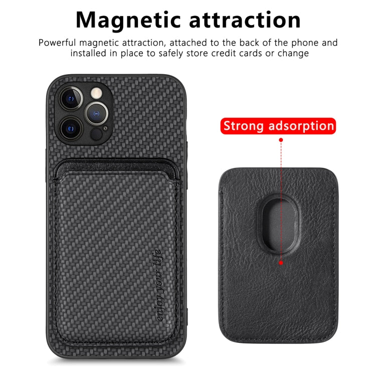 Custodia per telefono magnetica Magsafe in pelle in fibra di carbonio, For iPhone 12 Pro, For iPhone 12, For iPhone 13 Pro, For iPhone 6 / 6s