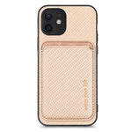 Custodia per telefono magnetica Magsafe in pelle in fibra di carbonio, For iPhone 11 Pro Max, For iPhone 12 mini, For iPhone 13 mini, For iPhone 13 Pro Max