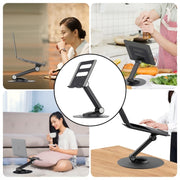 P4 Supporto per supporto per PC portatile per tablet con montante in metallo girevole a 360 gradi, P4
