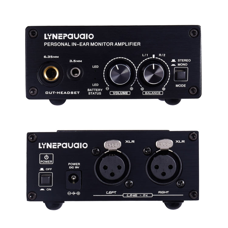 Amplificatore di segnale Nonitor per auricolari, doppio ingresso XLR, ingresso mono o stereo o mixer stereo con interruttore