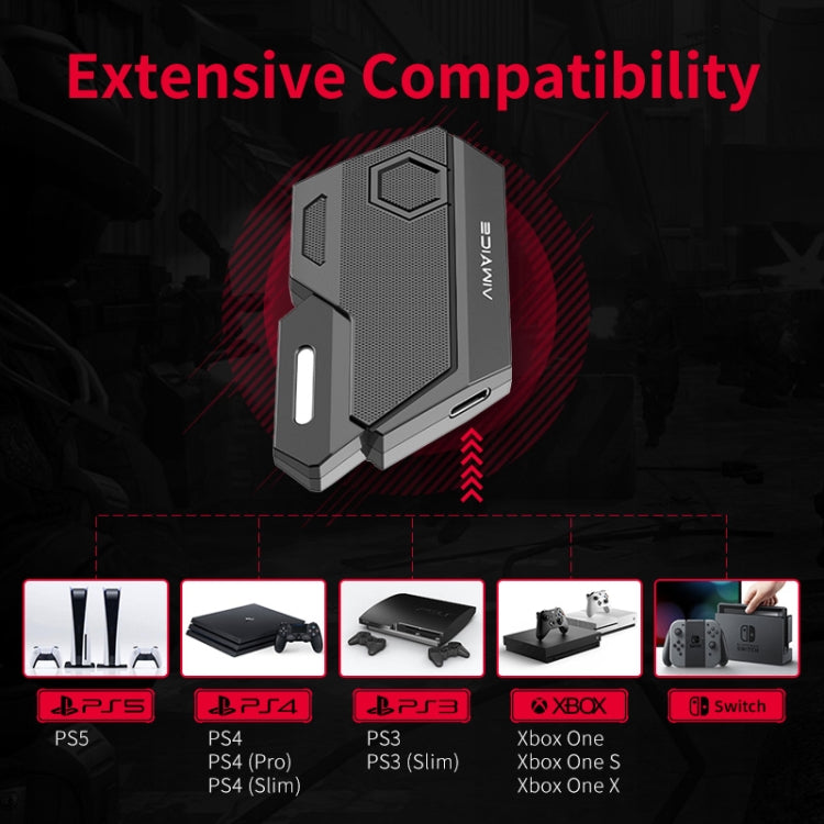 Convertitore di videogiochi 7 in 1 Convertitore di tastiera Mouse Strumento ausiliario di gioco di tiro, 7 in 1 Video Game Converter