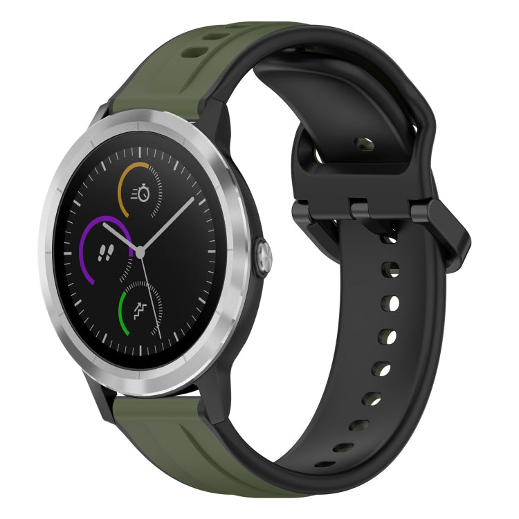Cinturino in silicone bicolore con anello convesso da 20 mm, For Garmin Vivoactive3, For Garmin Vivoactive3 Music