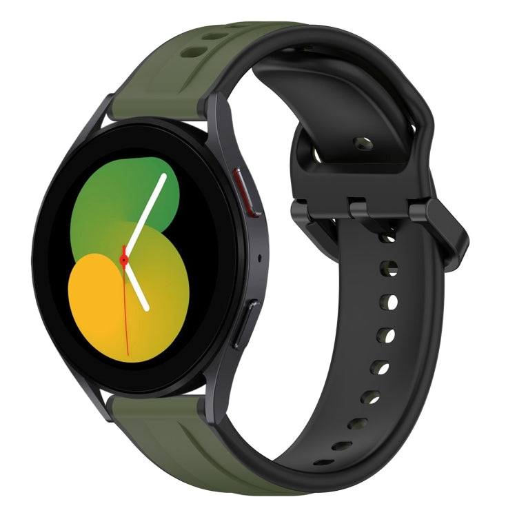 Cinturino in silicone bicolore con anello convesso da 20 mm, For Samsung Galaxy Watch 5 40mm, For Samsung Galaxy Watch 5 Pro 45mm