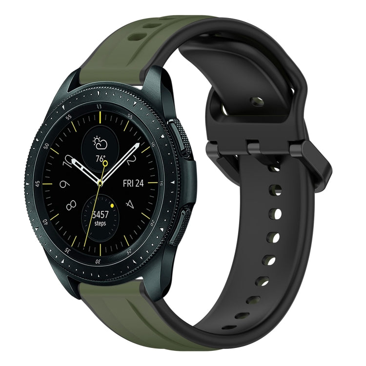 Cinturino in silicone bicolore con anello convesso da 20 mm, For Samsung Galaxy Watch 42mm, For Samsung Galaxy Watch 6 44mm