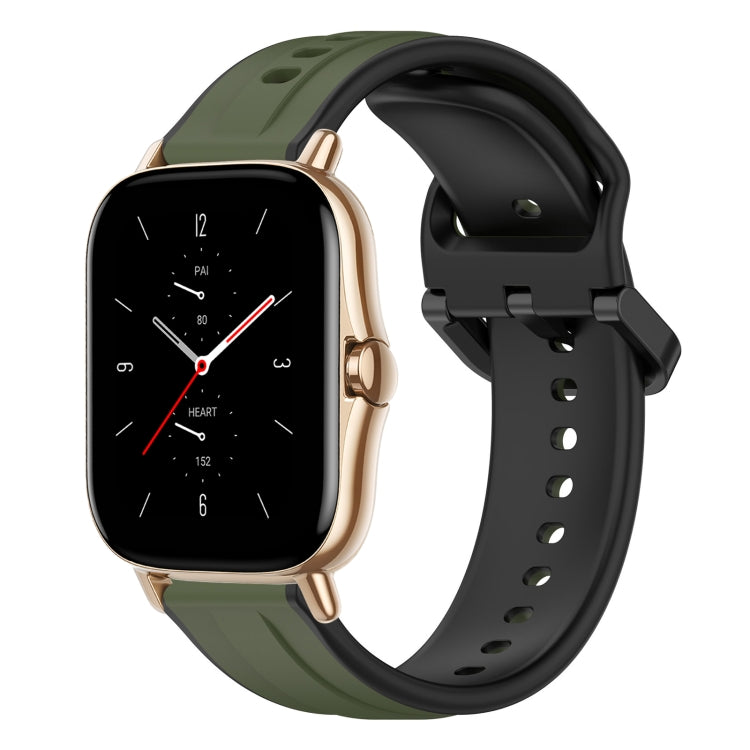 Cinturino in silicone bicolore con anello convesso da 20 mm, For Amazfit GTS 2, For Amazfit GTS