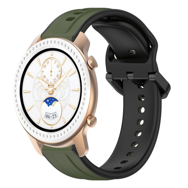 Cinturino in silicone bicolore con anello convesso da 20 mm, For Amazfit GTR 42MM, For Amazfit Pop Pro