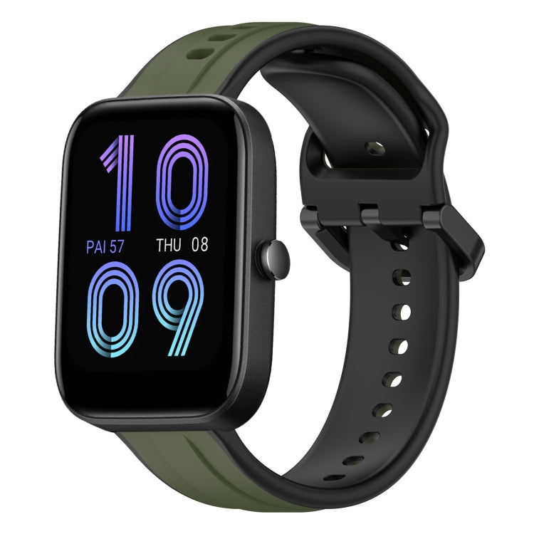 Cinturino in silicone bicolore con anello convesso da 20 mm, For Amazfit Bip 3, For Amazfit Bip 1S