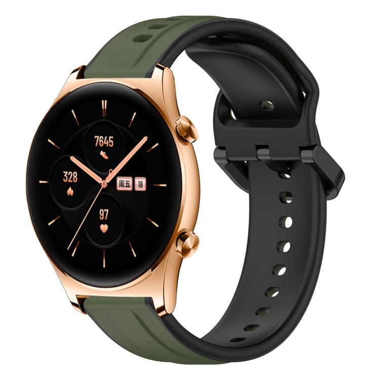 Cinturino in silicone bicolore con anello convesso da 22 mm, For Honor Watch GS 3, For Honor Watch GS Pro