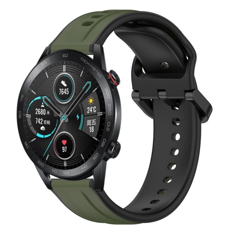 Cinturino in silicone bicolore con anello convesso da 22 mm, For Honor Magic Watch 2 46mm, For Honor Watch Dream