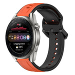 Cinturino in silicone bicolore con anello convesso da 22 mm, For Huawei Watch 3 Pro New