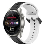 Cinturino in silicone bicolore con anello convesso da 22 mm, For Huawei Watch 3 Pro New