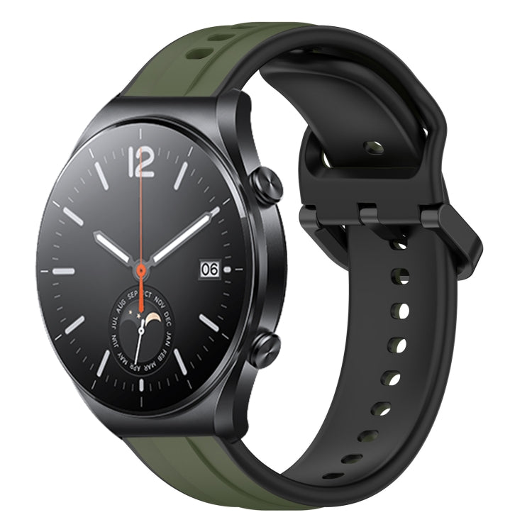 Cinturino in silicone bicolore con anello convesso da 22 mm, For Xiaomi MI Watch S1, For Xiaomi MI Watch S1 Pro