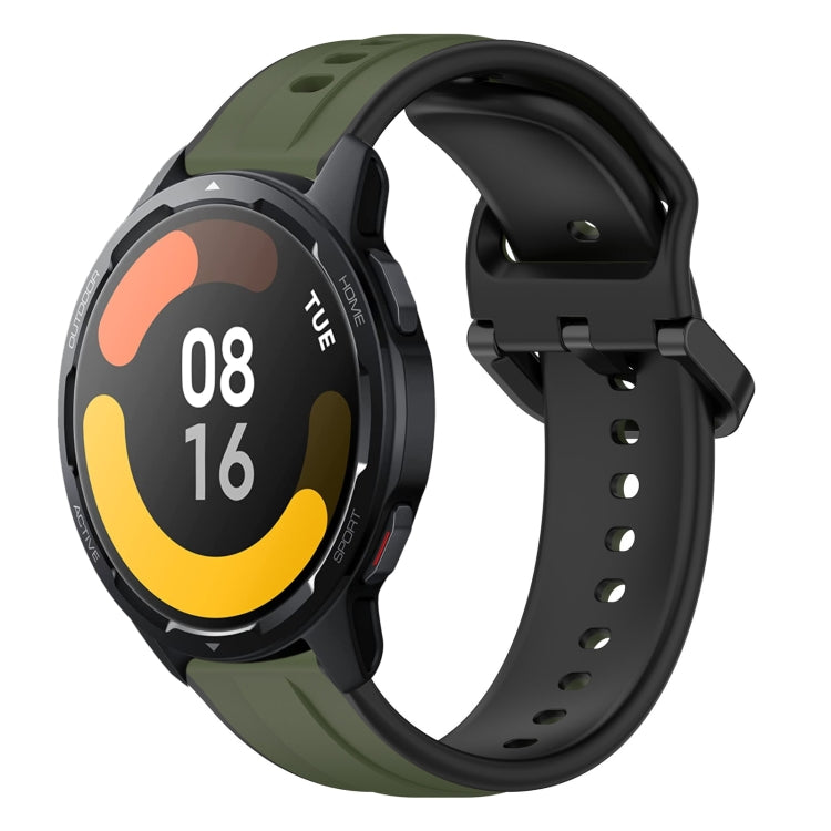 Cinturino in silicone bicolore con anello convesso da 22 mm, For Xiaomi Watch S1 Active, For Xiaomi MI Watch Color 2