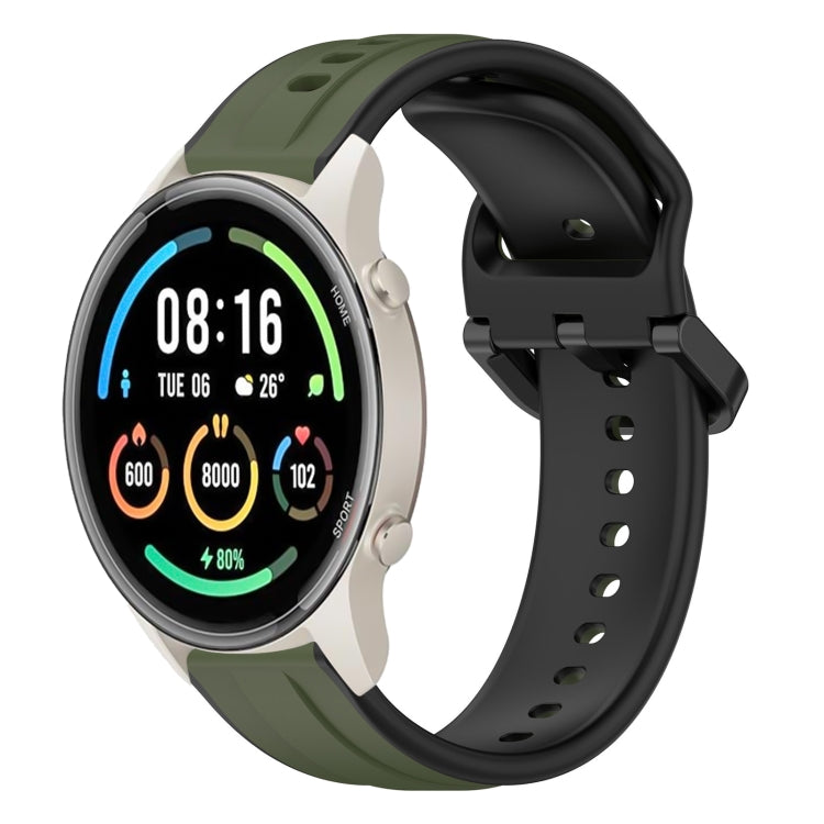 Cinturino in silicone bicolore con anello convesso da 22 mm, For Xiaomi MI Watch Sport, For Xiaomi MI Watch Color