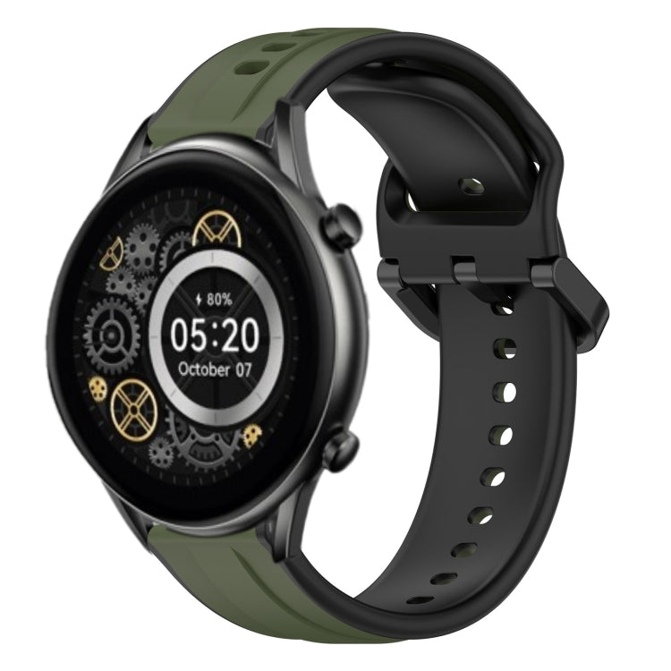 Cinturino in silicone bicolore con anello convesso da 22 mm, For Xiaomi Haylou RT2 LS10, For  Xiaomi Haylou RS4 LS12