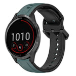 Cinturino in silicone bicolore con anello convesso da 22 mm, For Garmin Vivoactive4