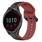 Cinturino in silicone bicolore con anello convesso da 22 mm, For Garmin Vivoactive4