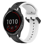 Cinturino in silicone bicolore con anello convesso da 22 mm, For Garmin Vivoactive4