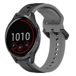 Cinturino in silicone bicolore con anello convesso da 22 mm, For Garmin Vivoactive4