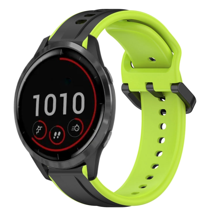 Cinturino in silicone bicolore con anello convesso da 22 mm, For Garmin Vivoactive4