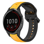 Cinturino in silicone bicolore con anello convesso da 22 mm, For Garmin Vivoactive4