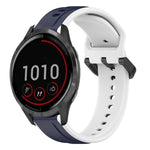 Cinturino in silicone bicolore con anello convesso da 22 mm, For Garmin Vivoactive4