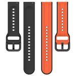 Cinturino in silicone bicolore con anello convesso da 22 mm, For Garmin Vivoactive4