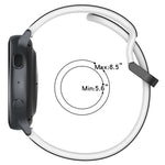 Cinturino in silicone bicolore con anello convesso da 22 mm, For Garmin Vivoactive4
