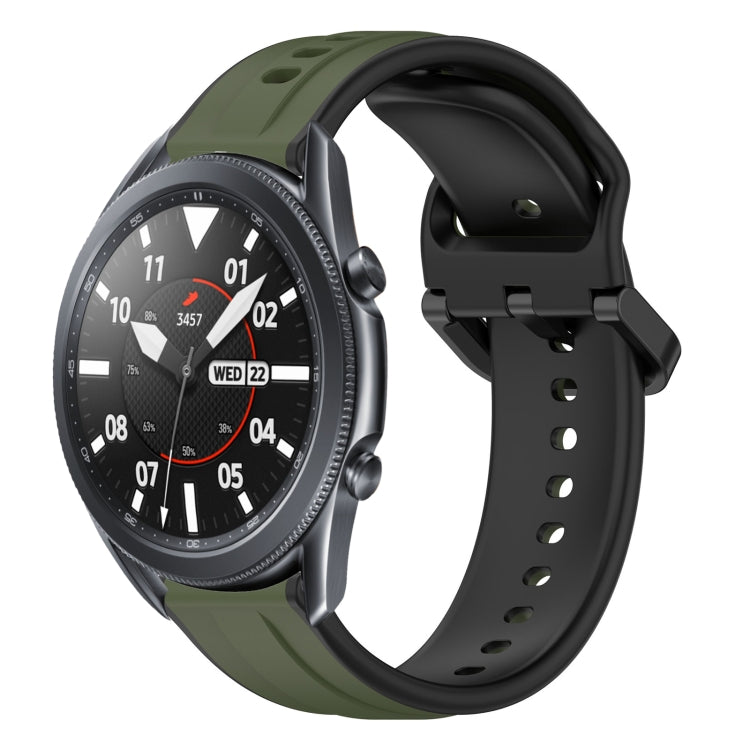 Cinturino in silicone bicolore con anello convesso da 22 mm, For Samsung Galaxy Watch3 45mm, For Samsung Galaxy Watch 46mm