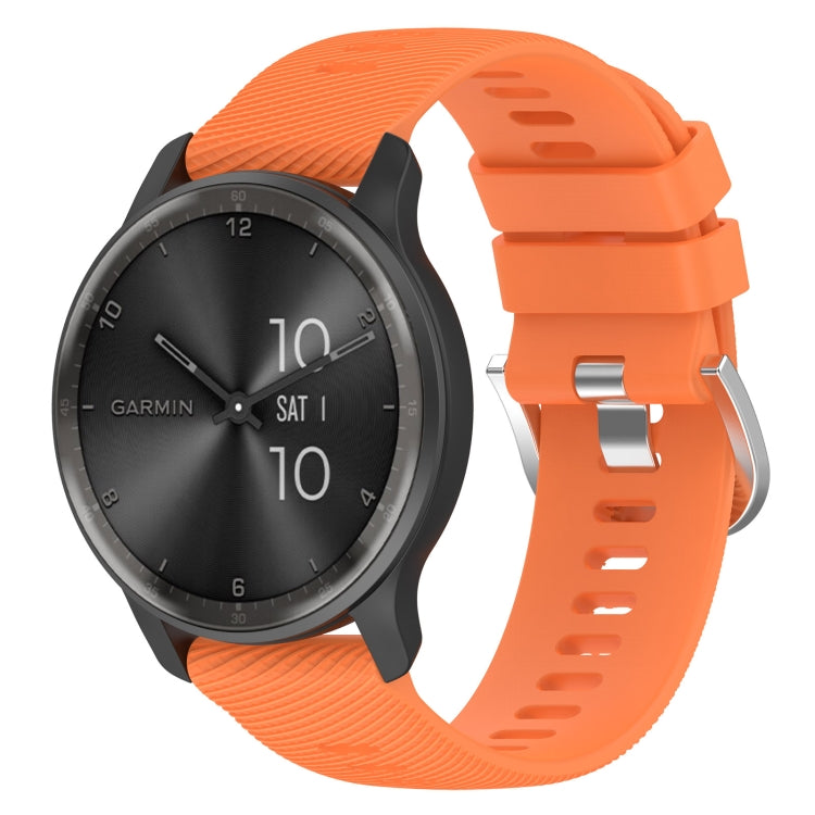 Cinturino per orologio in silicone tinta unita testurizzato a croce da 20 mm, For Garmin Vivoactive3, For Garmin Vivoactive3 Music
