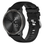 Cinturino per orologio in silicone tinta unita testurizzato a croce da 20 mm, For Garmin Vivoactive3, For Garmin Vivoactive3 Music