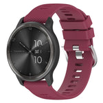 Cinturino per orologio in silicone tinta unita testurizzato a croce da 20 mm, For Garmin Vivoactive3, For Garmin Vivoactive3 Music